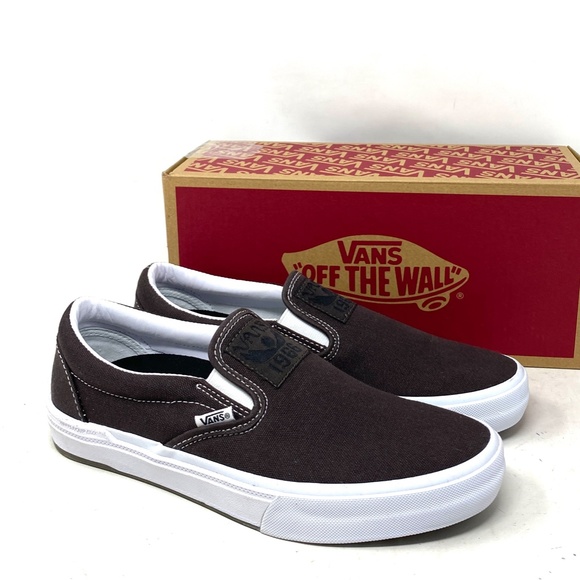 VANS BMX Slip On Shoe x Dakota Roche Women Size Casual Canvas Brown VN0005V1NWH - Picture 4 of 12